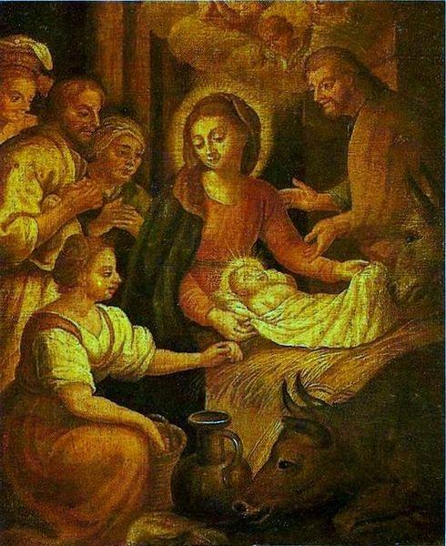 Bento Jose Rufino Capinam Birth of Christ Sweden oil painting art